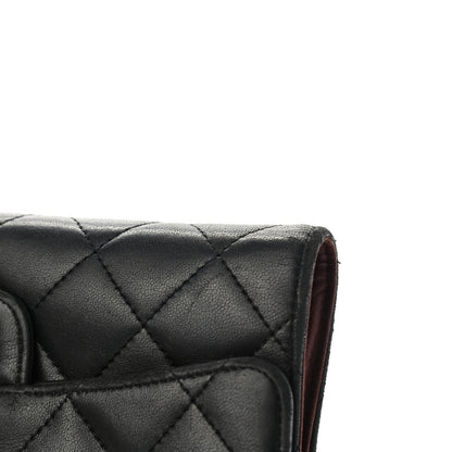 Chanel Lambskin Quilted Large Flap Wallet Black 10 of 14