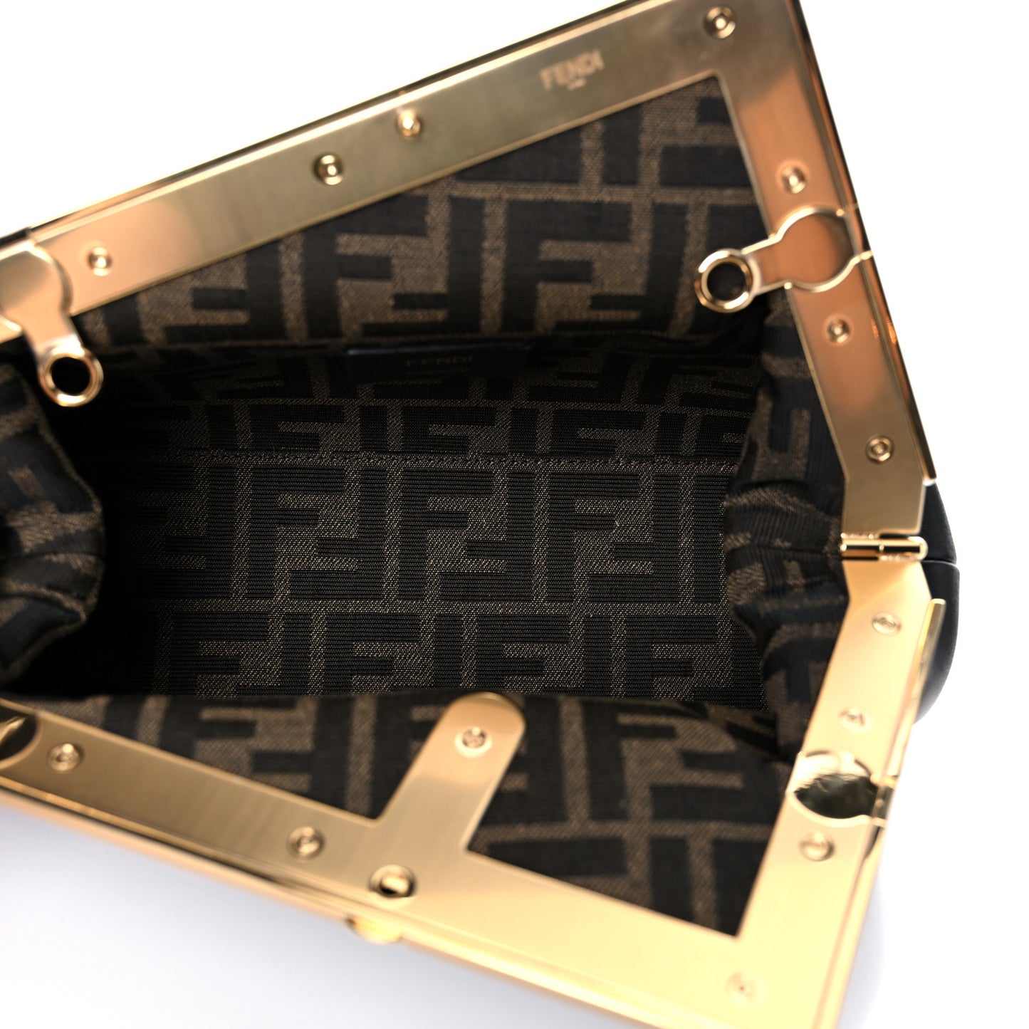 Shiny Nappa Small Fendi First Black