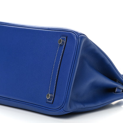 Hermes Epsom Candy Birkin 30 Bleu Electrique Mykonos 10 of 10