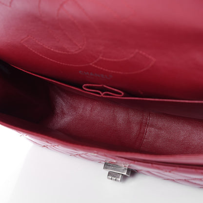 Chanel Distressed Patent 2.55 Reissue 227 Flap Raspberry Red 8 of 10