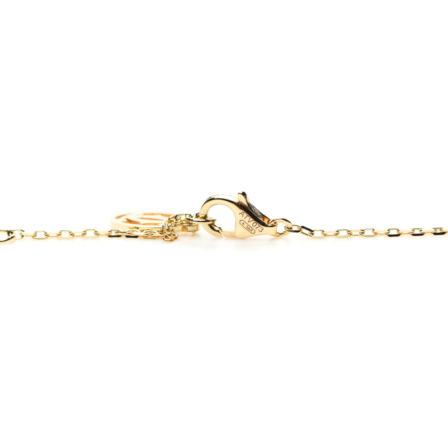 Cartier 18K Yellow Gold Diamond LM D'Amour Pendant Necklace 5 of 5