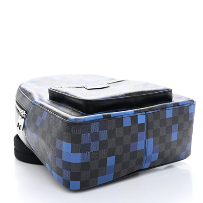 Louis Vuitton Damier Graphite Pixel Josh Backpack Blue 4 of 9