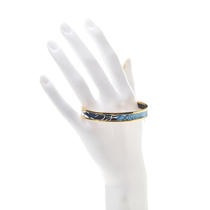 Hermes Enamel Printed Narrow Mythiques Phoenix Bracelet 65 Pollen Azur 2 of 5