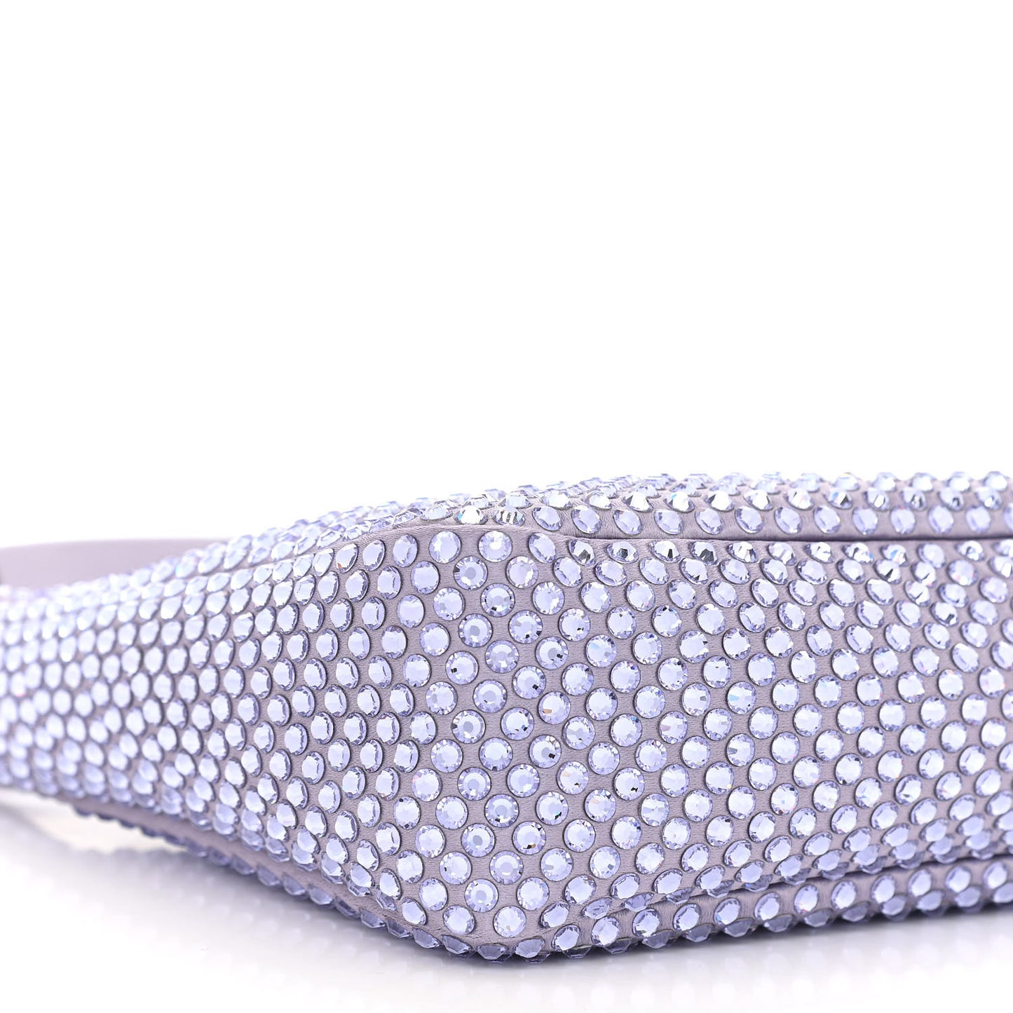 Satin Crystal Mini Re-Edition 2000 Bag Glicine
