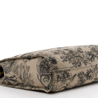 Christian Dior Canvas Embroidered Toile De Jouy Diortravel Zipped Pouch Brown 8 of 9