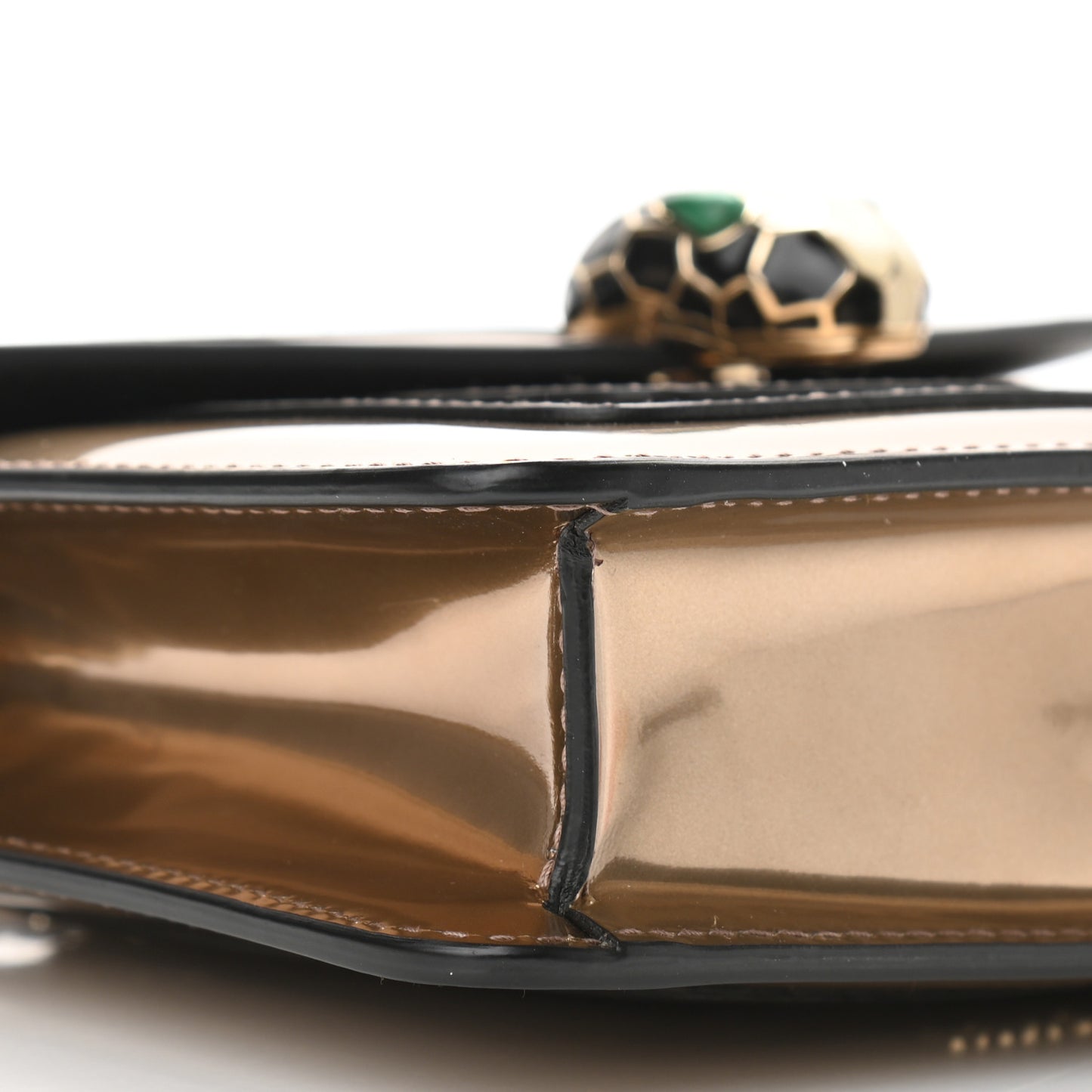 Metallic Calfskin Serpenti Forever Crossbody Bag Bronze