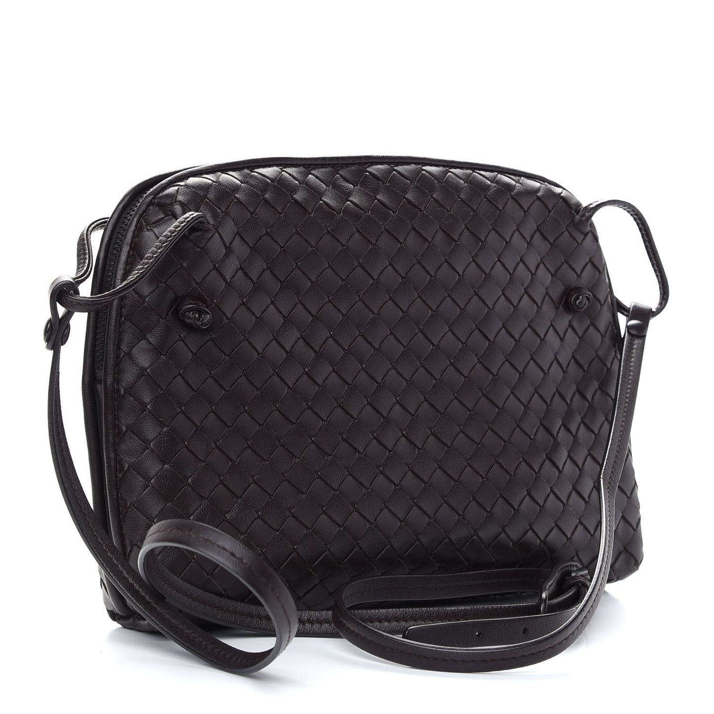 Nappa Intrecciato Nodini Bag Ebano