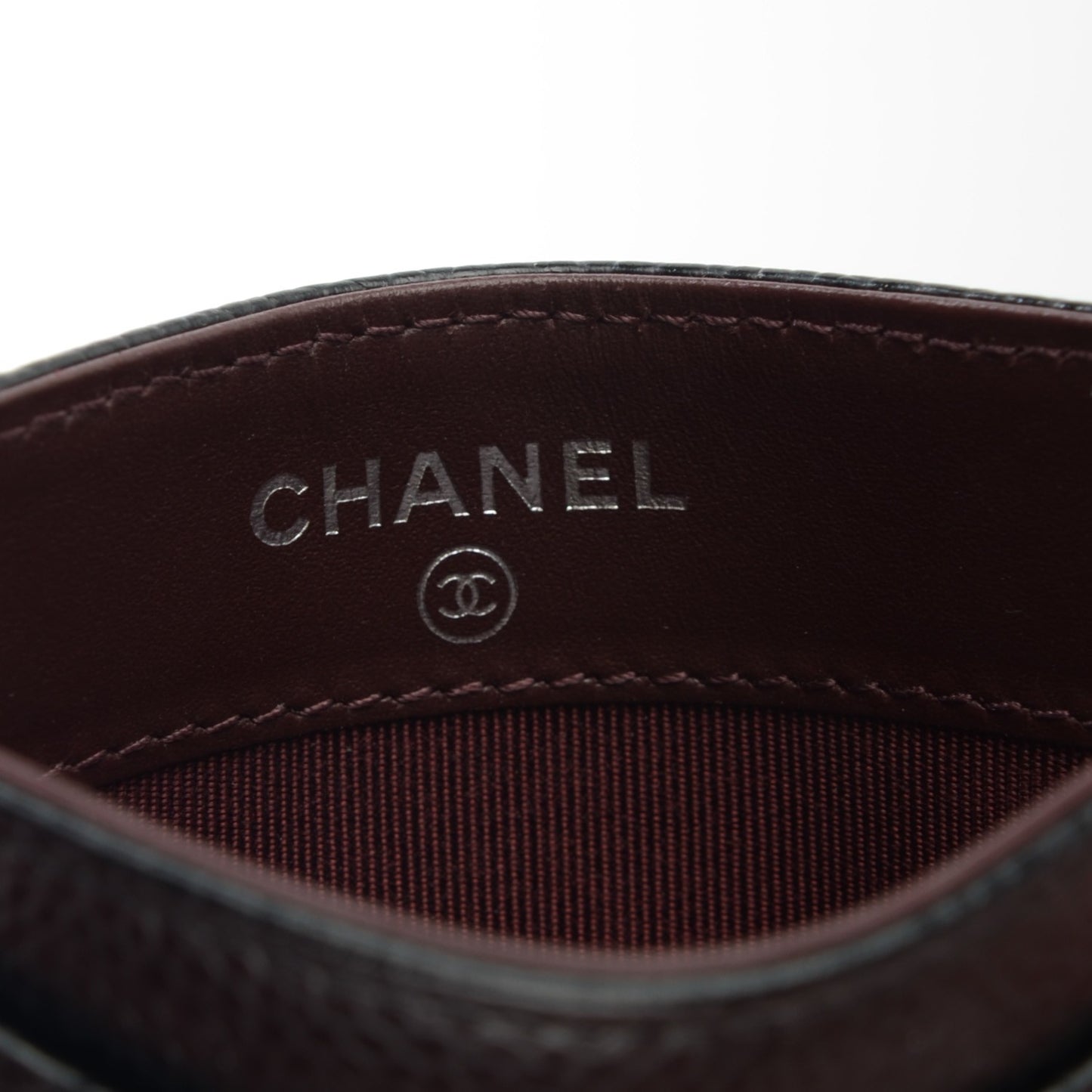 Caviar Quilted Card Holder Black