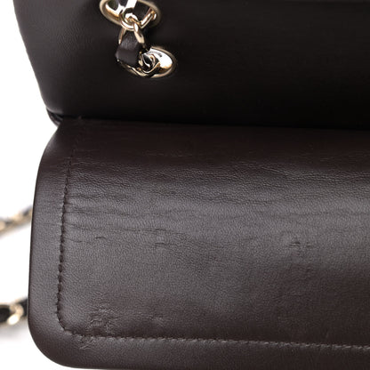 Chanel Lambskin Quilted Small Double Flap Dark Brown 6 of 8