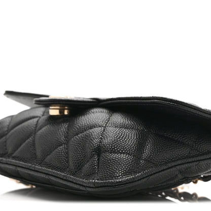 Chanel Caviar Fabric Graffiti Foldable Tote Bag With Chain Black Multicolor 17 of 19