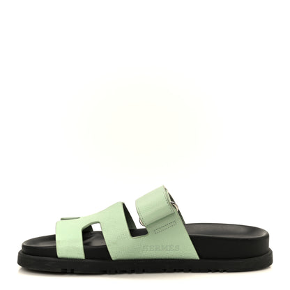 Hermes Epsom Womens Chypre Sandals 35 Vert Jade 1 of 10
