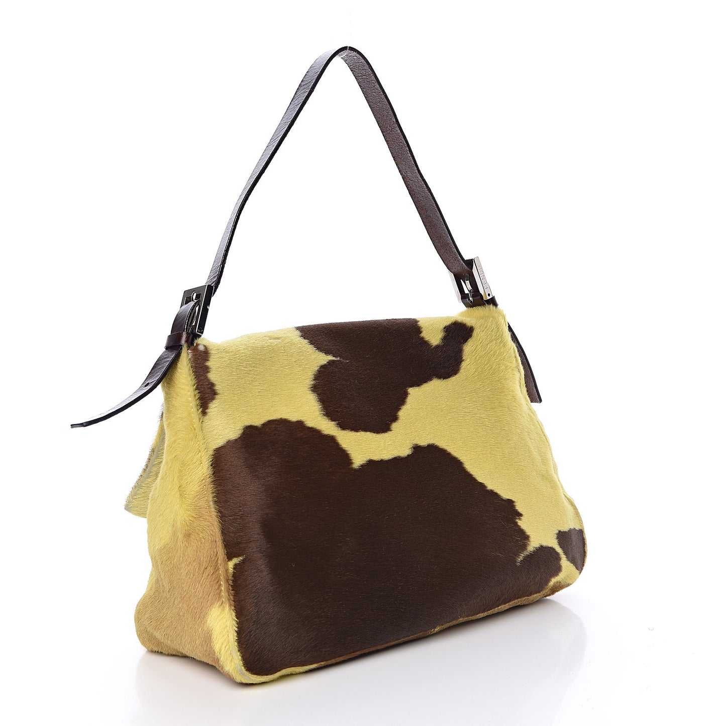 Calf Hair Mama Baguette Yellow Brown