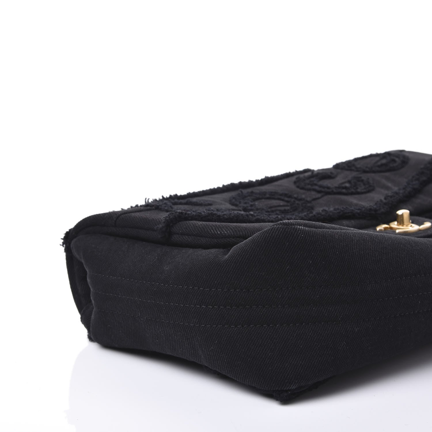 Chanel Denim Coco Jumbo Single Flap Black 5 of 10