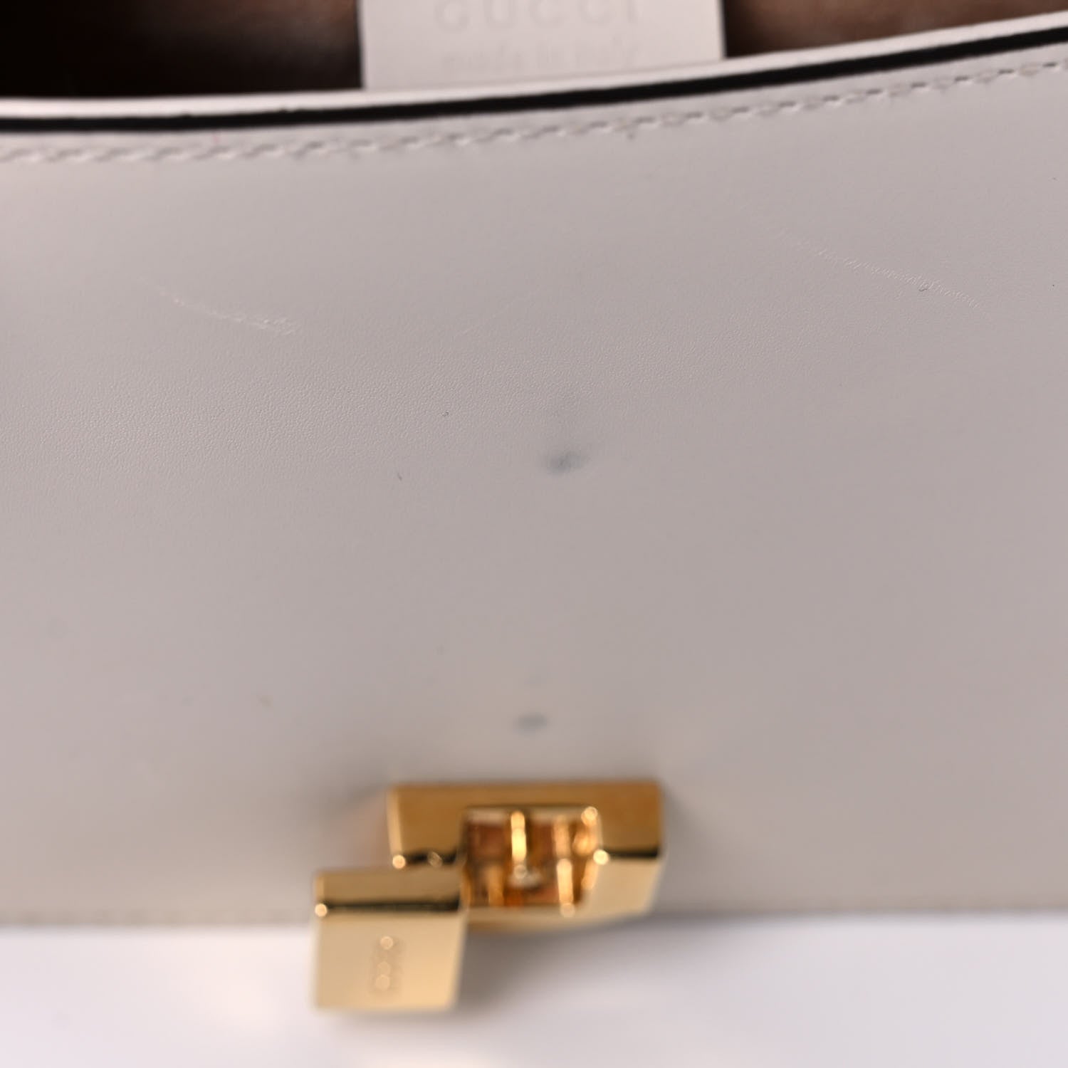 Gucci Calfskin Mini Sylvie Chain Shoulder Bag White 12 of 13