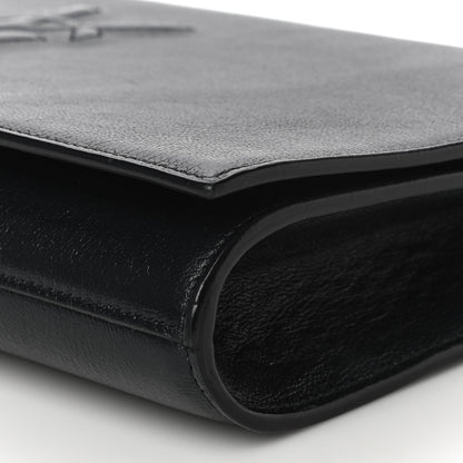 Saint Laurent Calfskin Monogram Large Belle De Jour Clutch Black 9 of 11