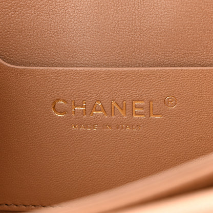 Chanel Caviar Quilted Small Top Handle Flap Beige 6 of 12