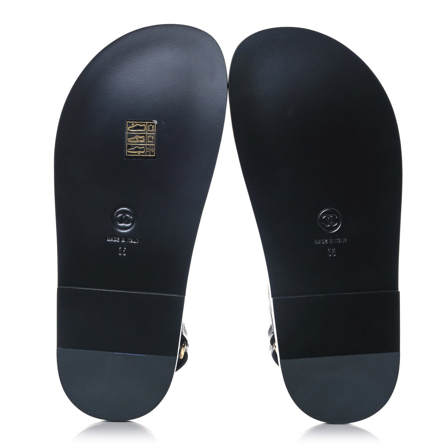 Grained Calfskin Velcro Dad Sandals 35 Black
