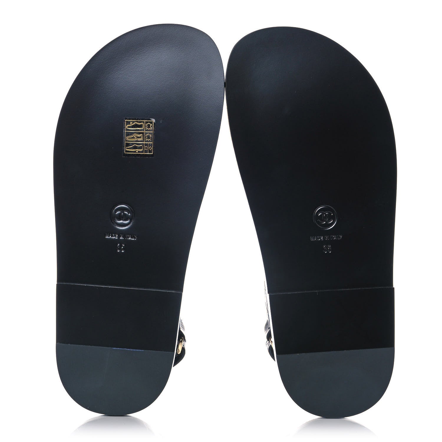 Chanel Grained Calfskin Velcro Dad Sandals 35 Black 5 of 12