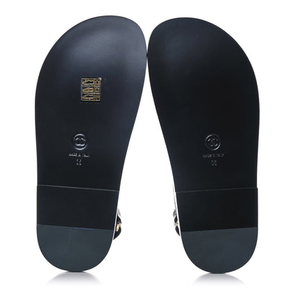 Chanel Grained Calfskin Velcro Dad Sandals 35 Black 5 of 12