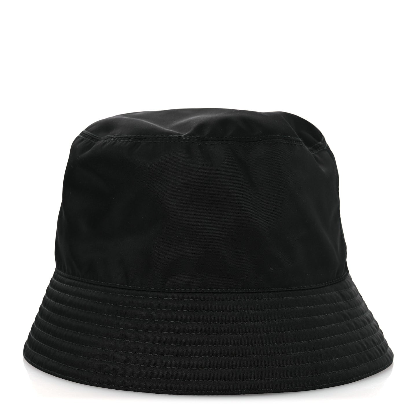 Re-Nylon Metal Triangle Logo Womens Bucket Hat M Black