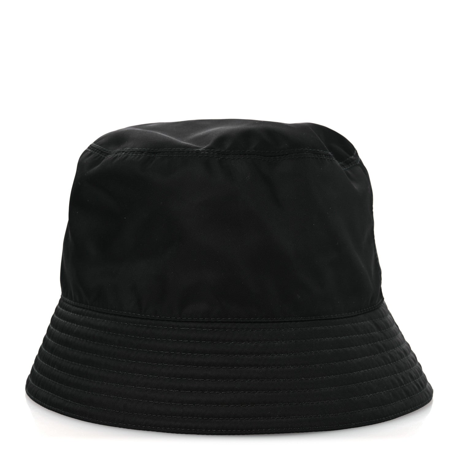 Prada Re-Nylon Metal Triangle Logo Womens Bucket Hat M Black 6 of 9