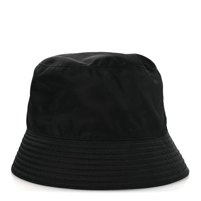 Prada Re-Nylon Metal Triangle Logo Womens Bucket Hat M Black 6 of 9
