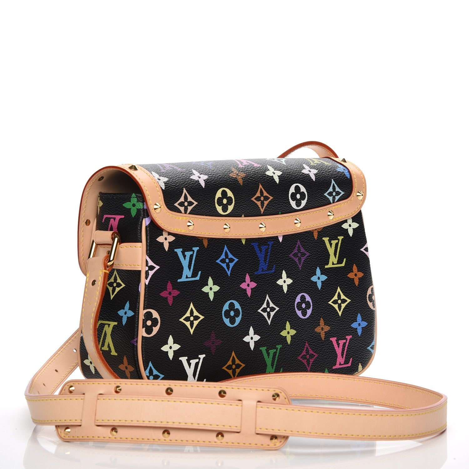 Louis Vuitton Monogram Multicolor Sologne Black 3 of 8