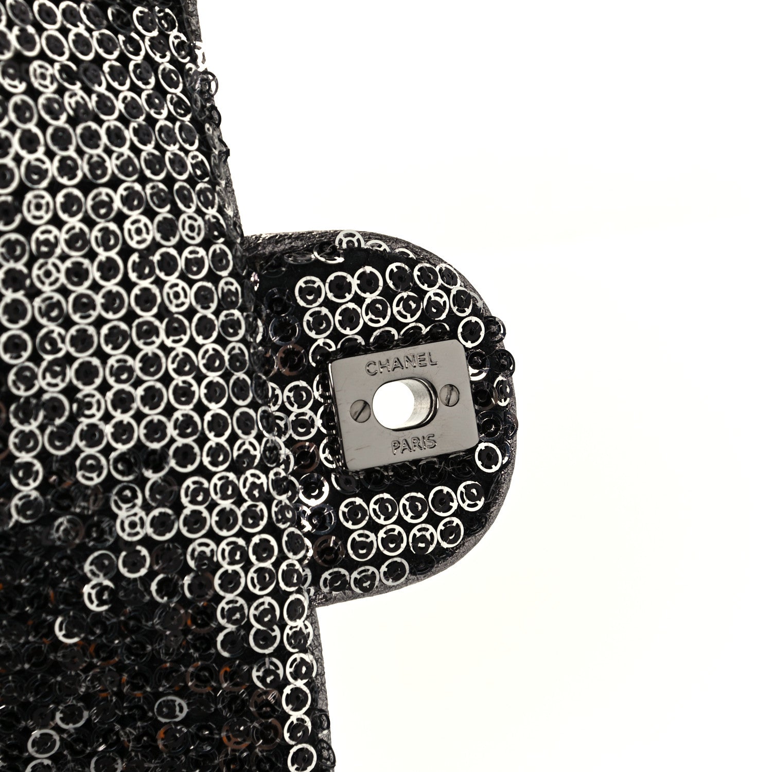 Chanel Sequin East West Flap Dark Silver 7 of 12