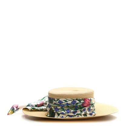 Gucci Woven Rope Straw New Flora Alba Hat M White 1 of 8