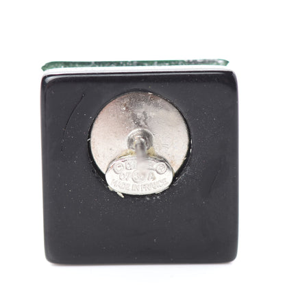 Chanel Crystal CC Square Charm Earrings Black 4 of 5