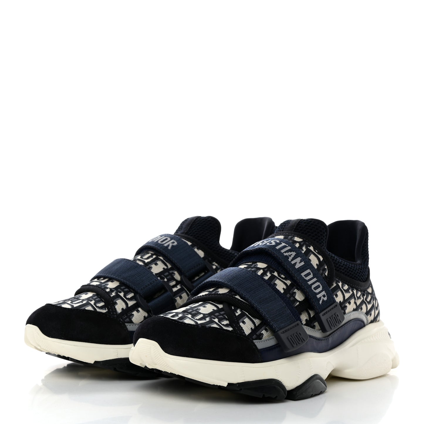 Technical Fabric Oblique D-Wander Sneakers 40.5 Deep Blue