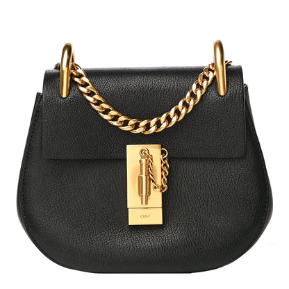 Chloe Grained Lambskin Mini Drew Shoulder Bag Black 1 of 13