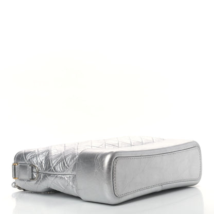 Chanel Metallic Lambskin Calfskin Quilted Large Gabrielle Hobo Silver 4 of 12
