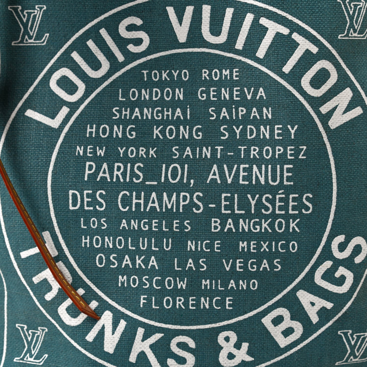 Louis Vuitton Toile Globe Shopper Cabas MM Blue 9 of 16