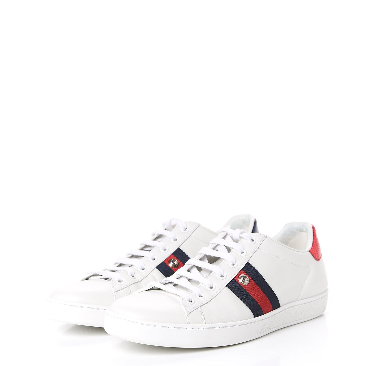 Calfskin Ayers Web Blind for Love Embroidered Womens Ace Sneakers 40.5 White
