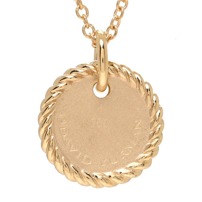 David Yurman 18K Yellow Gold Diamond Initial T Charm Necklace 5 of 5
