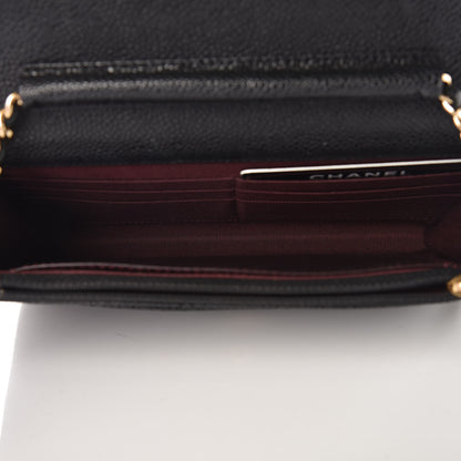 Chanel Caviar Quilted Wallet On Chain WOC Black 5 of 11