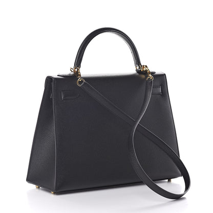 Hermes Epsom Kelly Sellier 32 Black 3 of 32
