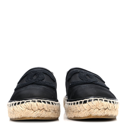 Chanel Mesh Grosgrain CC Espadrilles 38 Black 3 of 10