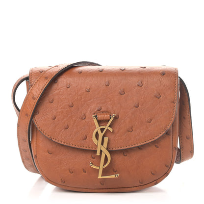 Saint Laurent Ostrich Mini Classic Monogram Kaia Satchel Brick 1 of 9