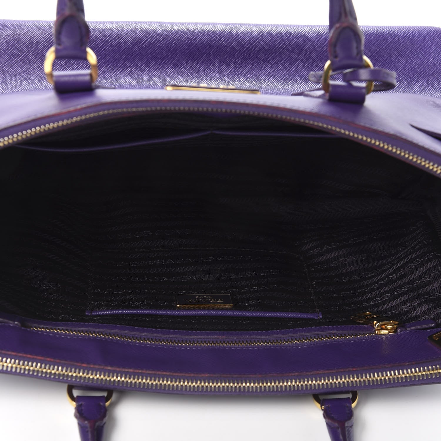 Prada Saffiano Medium Galleria Double Zip Tote Viola 4 of 8