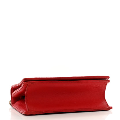Christian Dior Grained Calfskin Small Diorama Flap Bag Red 4 of 12