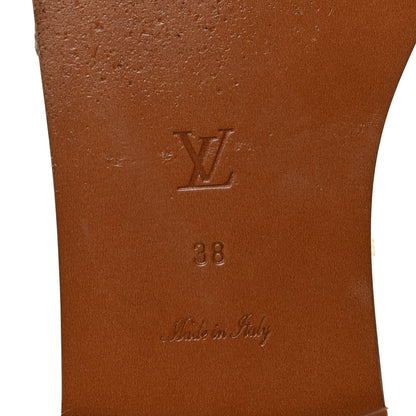 Louis Vuitton Monogram Lock It Flat Mules 38 GOld 6 of 8