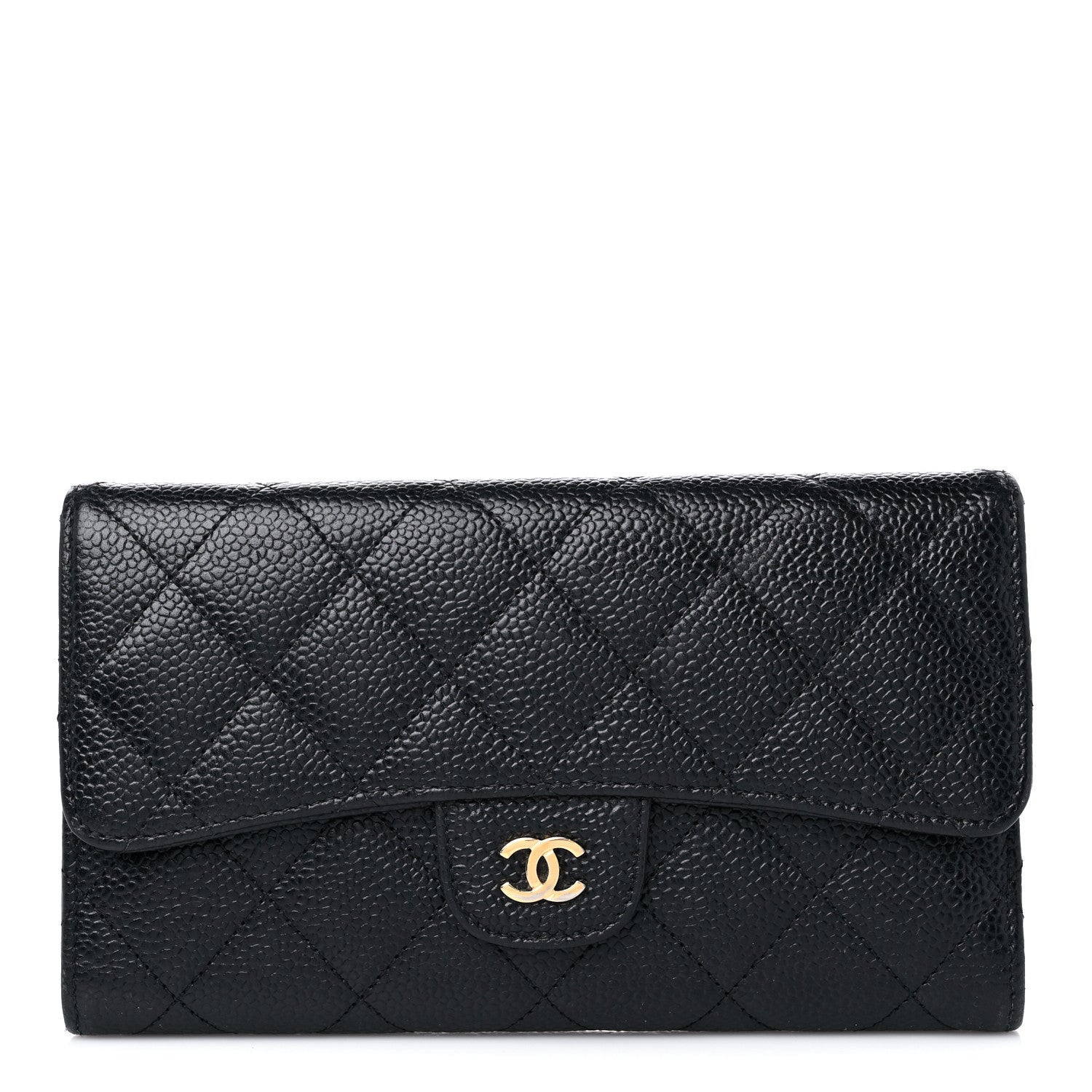 Chanel Caviar Quilted Large Flap Wallet Black 1 of 21