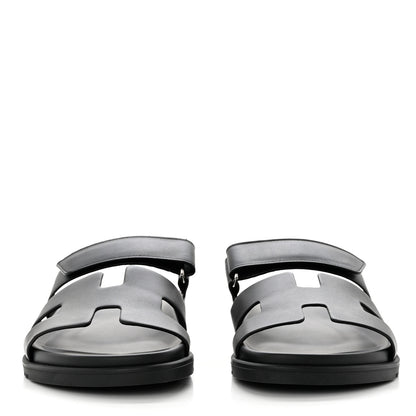 Hermes Calfskin Womens Chypre Sandals 40.5 Black 2 of 9