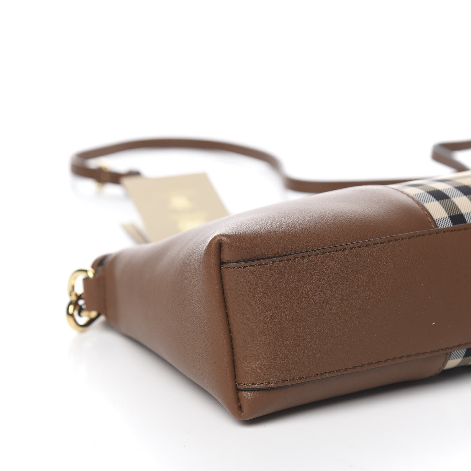 Burberry Horseferry Check Small Chichester Crossbody Clutch Bag Honey Tan 8 of 10