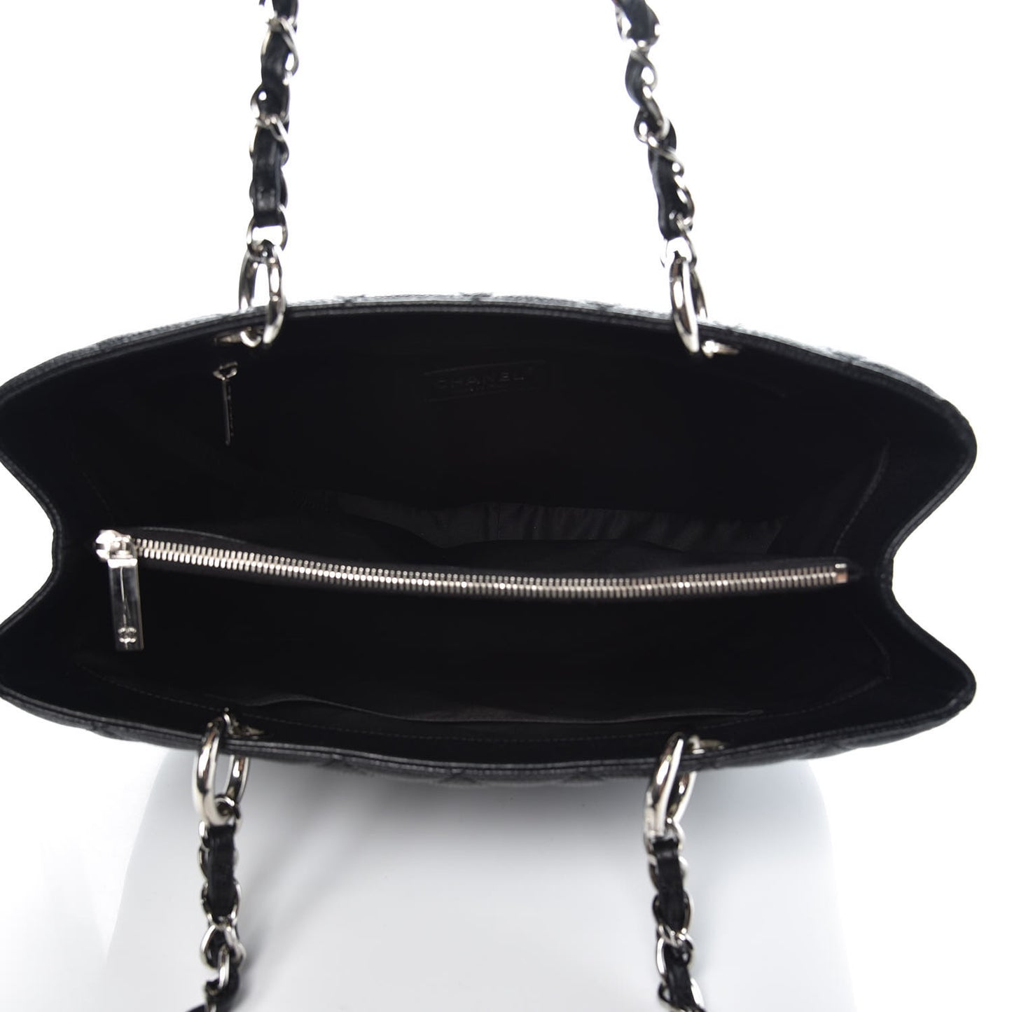 Caviar Quilted Grand Shopping Tote GST Black