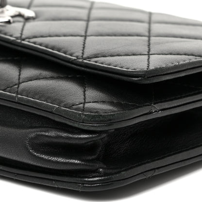 Chanel Lambskin Quilted Trendy CC Wallet On Chain WOC Black 10 of 22