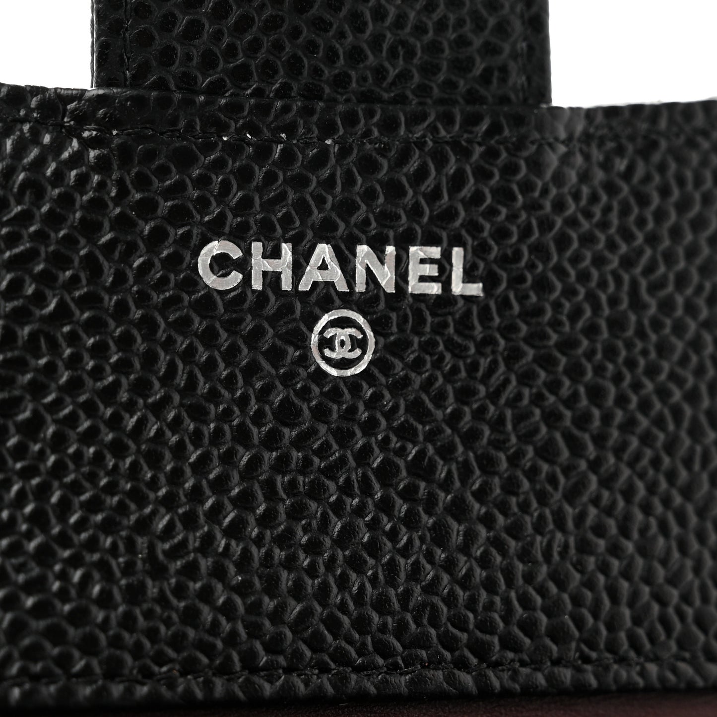 Caviar Quilted Compact Flap Wallet Black