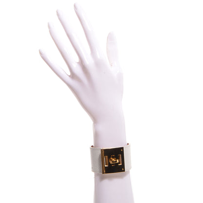 Hermes Epsom Kelly Dog Bracelet White 2 of 8